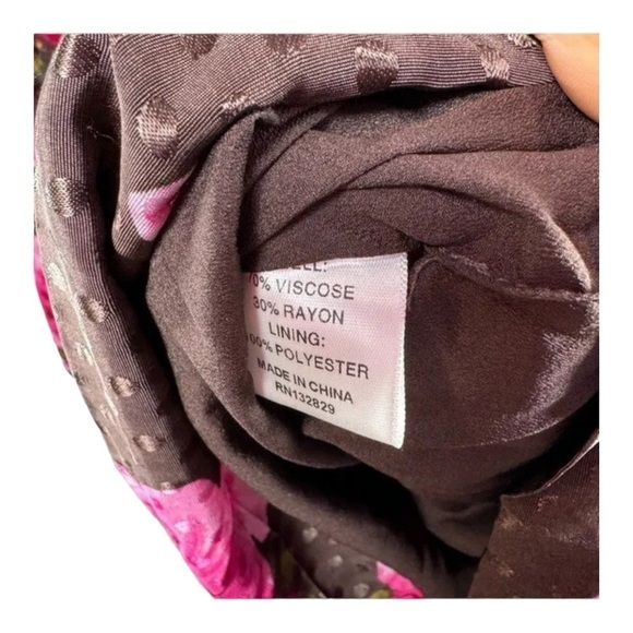 LOVERS + FRIENDS Brown Pink Floral Ruched Open Back Mini Dress XS NWT - Picture 10 of 11